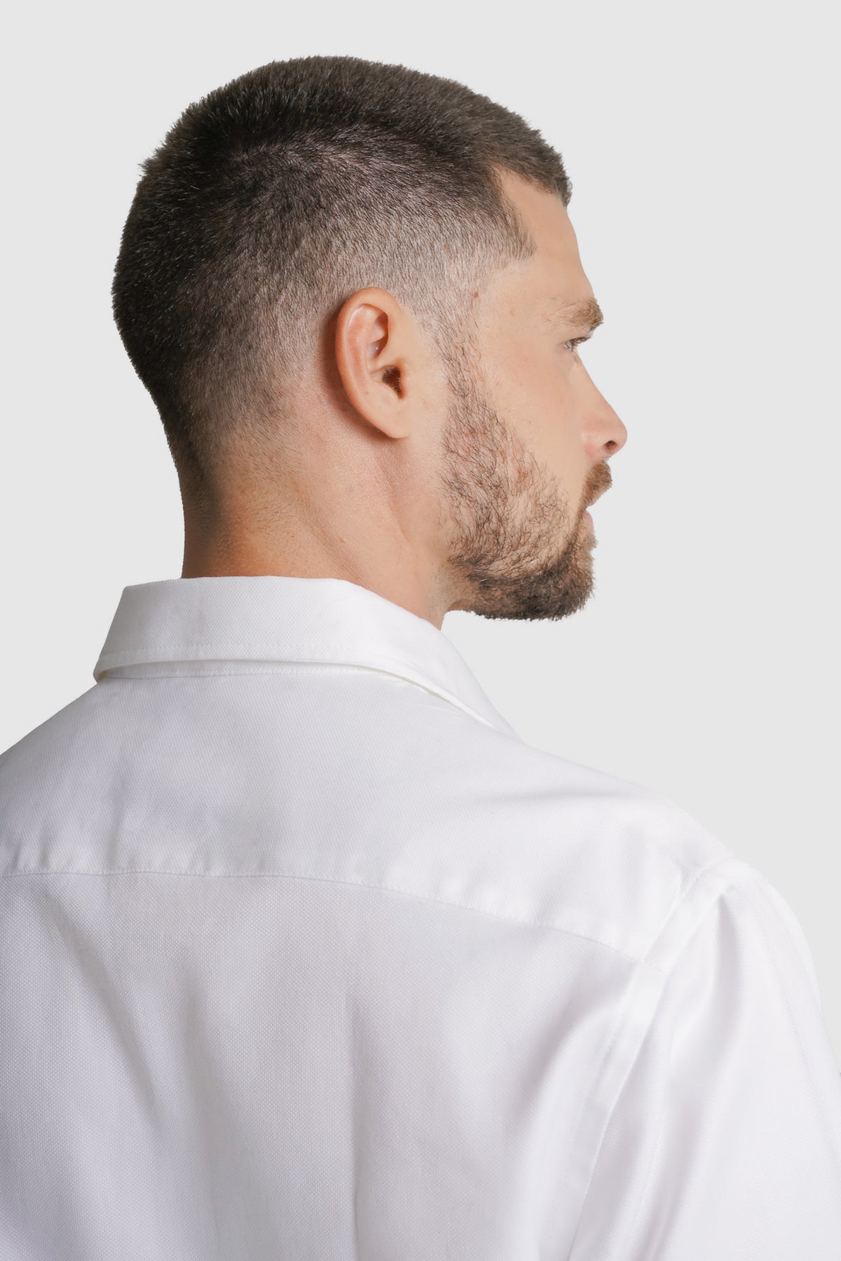 CAMISA DOBBY SLIM FIT BRANCA LISA MR. BLUE