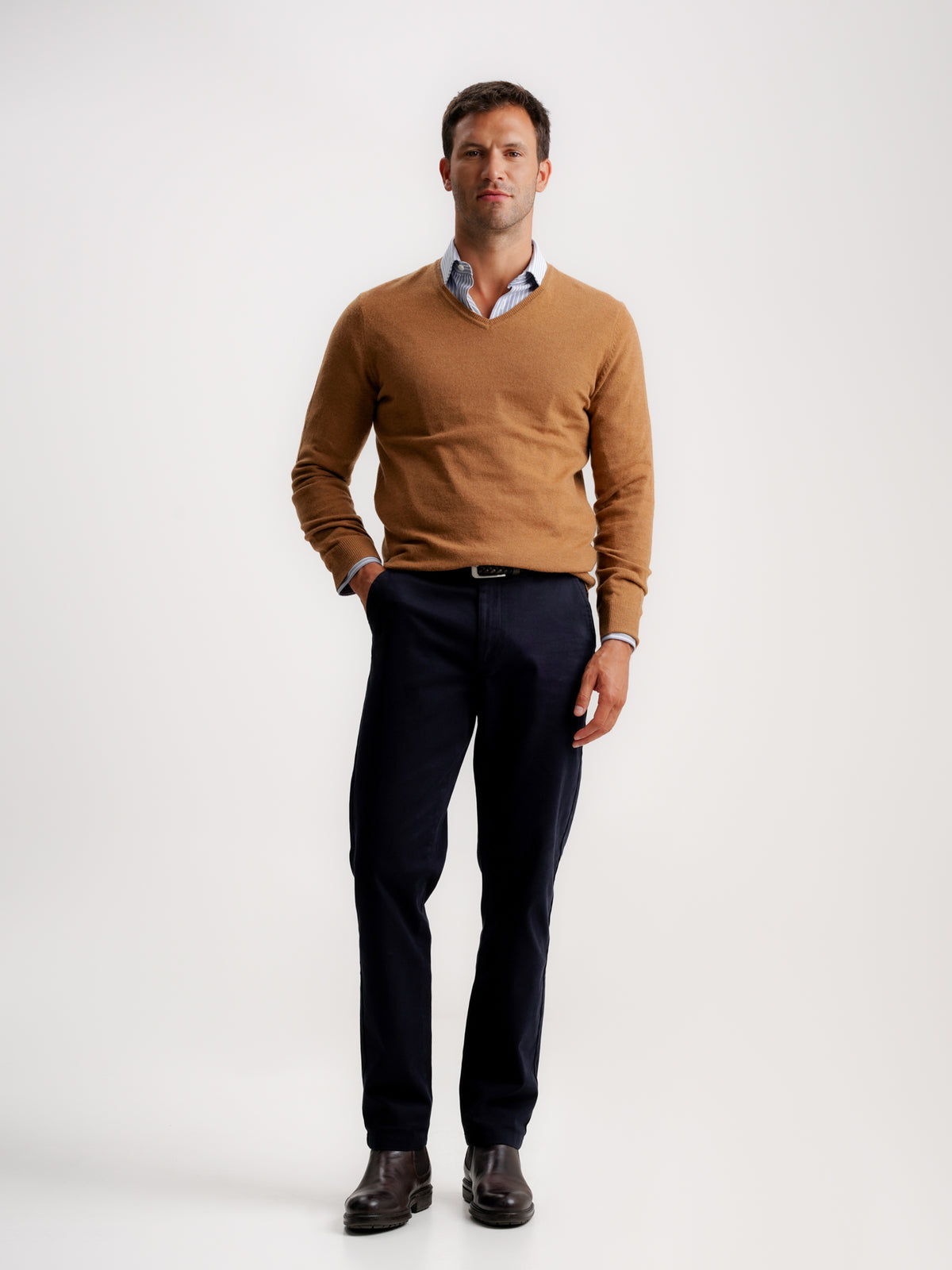 Mr. Blue Camel Thick Wool Pullover