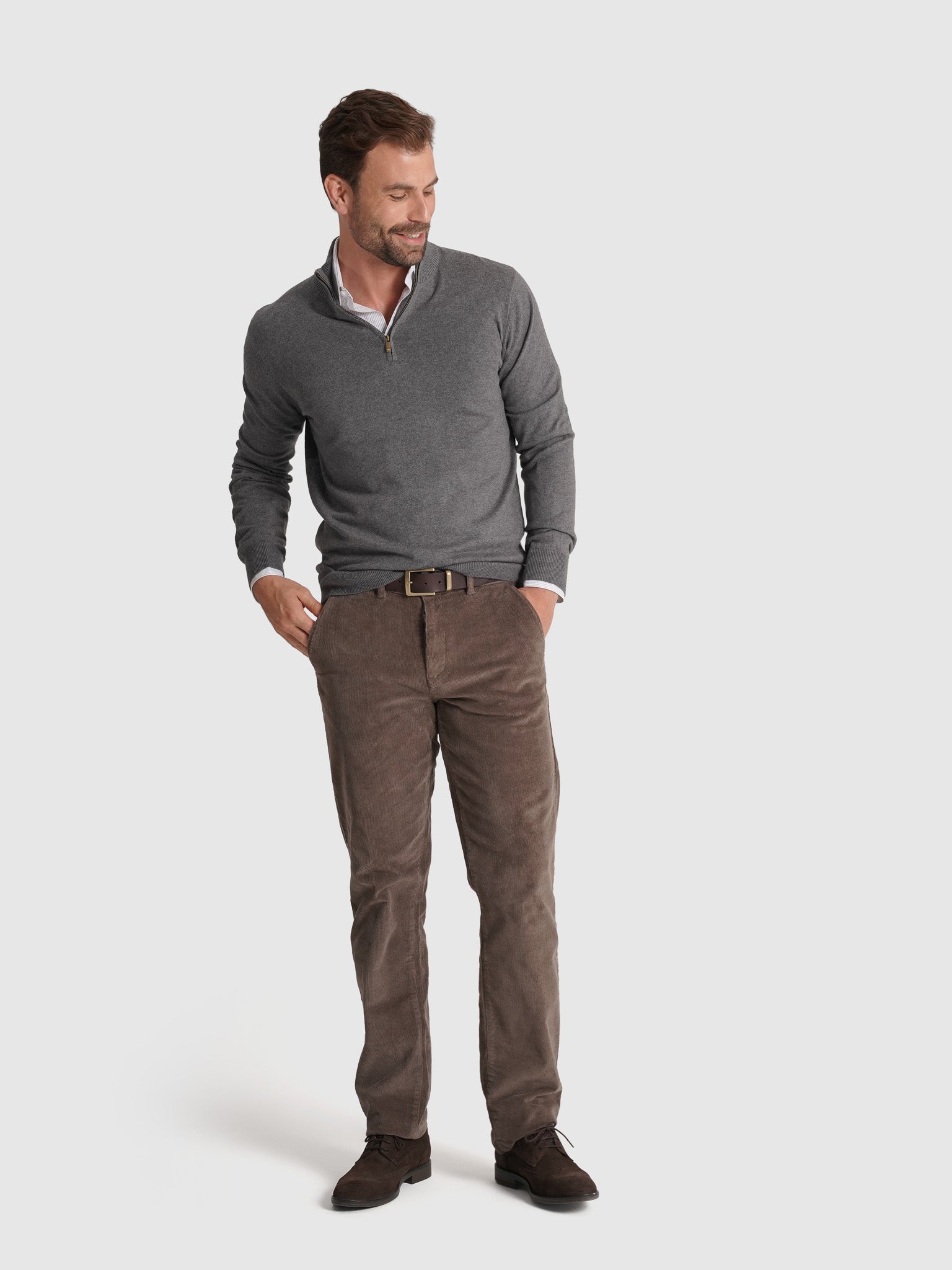 PULLOVER CAXEMIRA CINZENTO MANGA COMPRIDA REGULAR FIT MR. BLUE