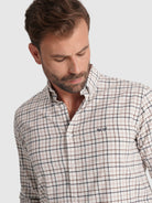 CAMISA FRANELA MARRÓN MANGA LARGA REGULAR FIT MR. AZUL