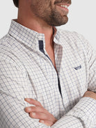 CAMISA ALGODÓN BLANCA MANGA LARGA REGULAR FIT MR. AZUL