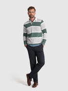 RUGBY ALGODÓN VERDE MANGA LARGA REGULAR FIT MR. AZUL