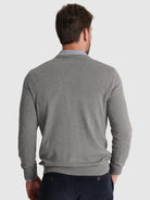 GRAY CASHMERE PULLOVER LONG SLEEVE REGULAR FIT MR. BLUE