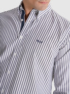 CAMISA ALGODÓN AZUL MANGA LARGA REGULAR FIT MR. AZUL