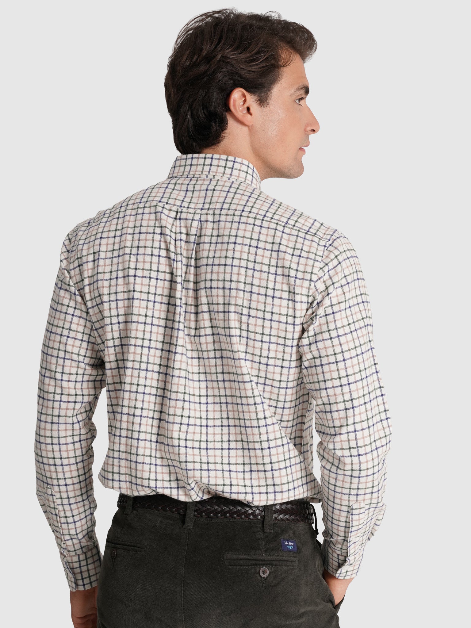 CAMISA ALGODÓN AZUL MANGA LARGA REGULAR FIT MR. AZUL