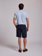 BLUE LINEN BERMUDA REGULAR FIT MR. BLUE
