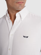 CAMISA ALGODÃO BRANCA MANGA COMPRIDA REGULAR FIT MR. BLUE
