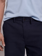 BLUE LINEN BERMUDA REGULAR FIT MR. BLUE
