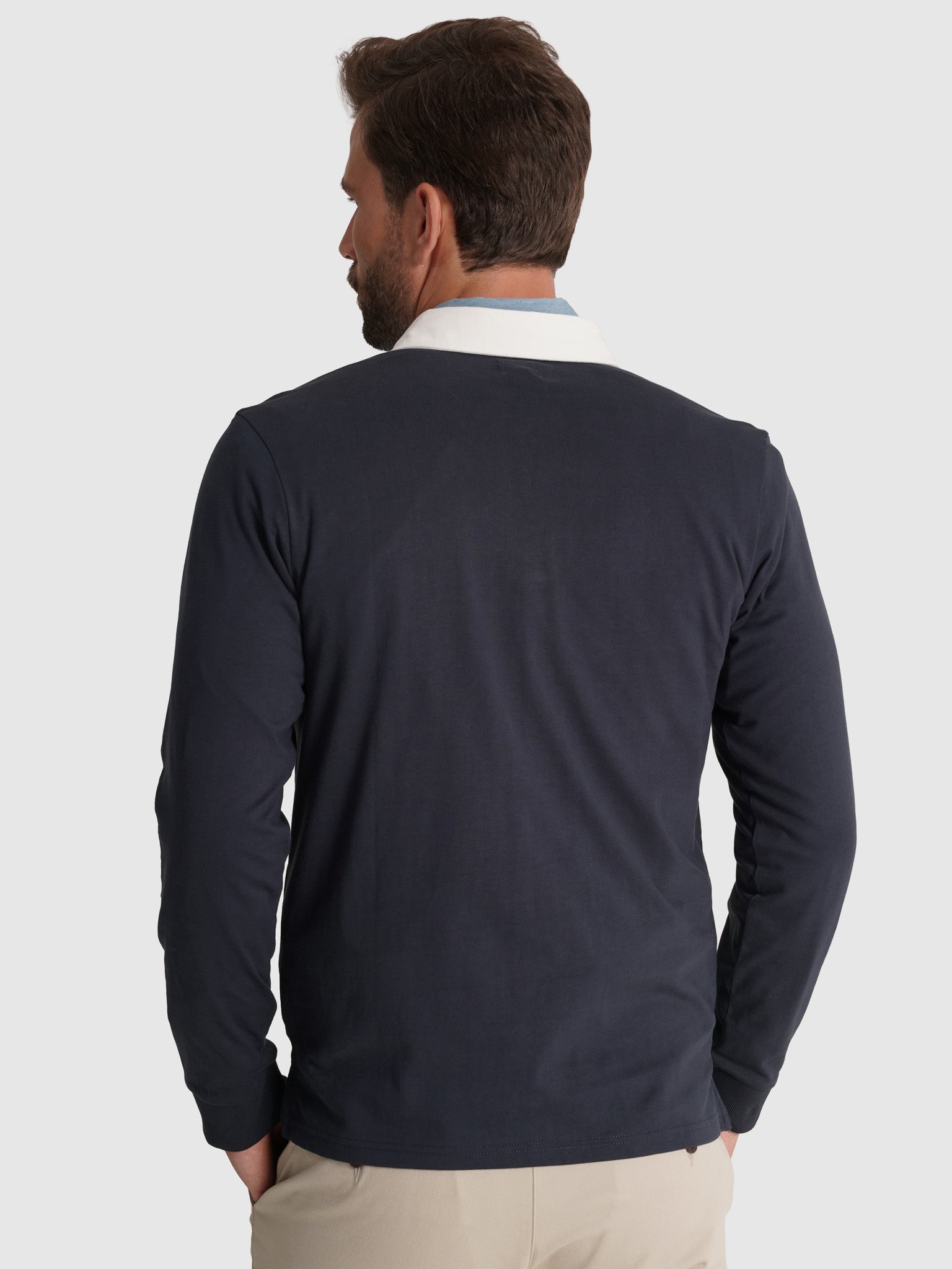 RUGBY ALGODÓN AZUL MANGA LARGA REGULAR FIT MR. AZUL