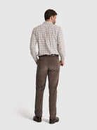 CAMISA FRANELA MARRÓN MANGA LARGA REGULAR FIT MR. AZUL
