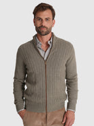 PULLOVER LÃ VERDE COM COTOVELEIRA REGULAR FIT MR. BLUE