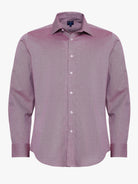 CAMISA MR SLIM FIT DE ALGODÓN ROJA MANGA LARGA. AZUL