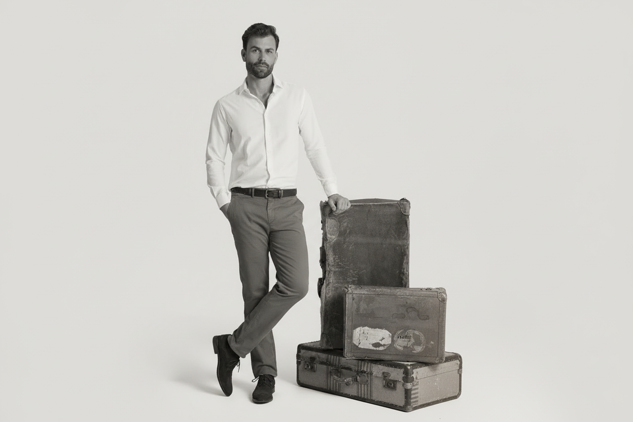 Mr. Blue Promoções até -50% em toda a coleção. Descontos calças maculinas Mark bellucci de Outono inverno