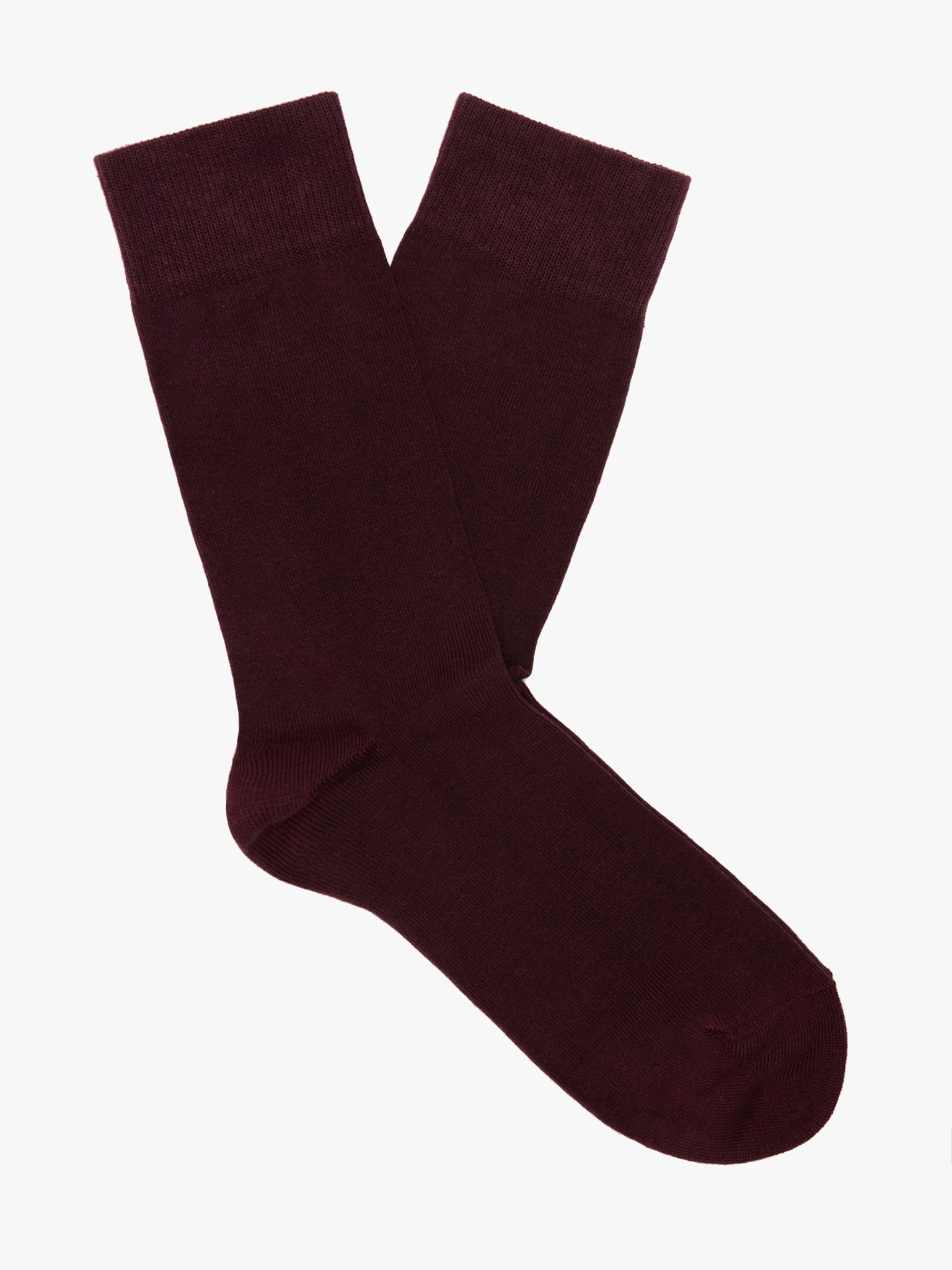 CALCETINES REGULAR FIT DE LANA BURDEOS MR. AZUL