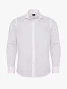 CAMISA ALGODÃO BRANCA MANGA COMPRIDA SLIM FIT MR. BLUE