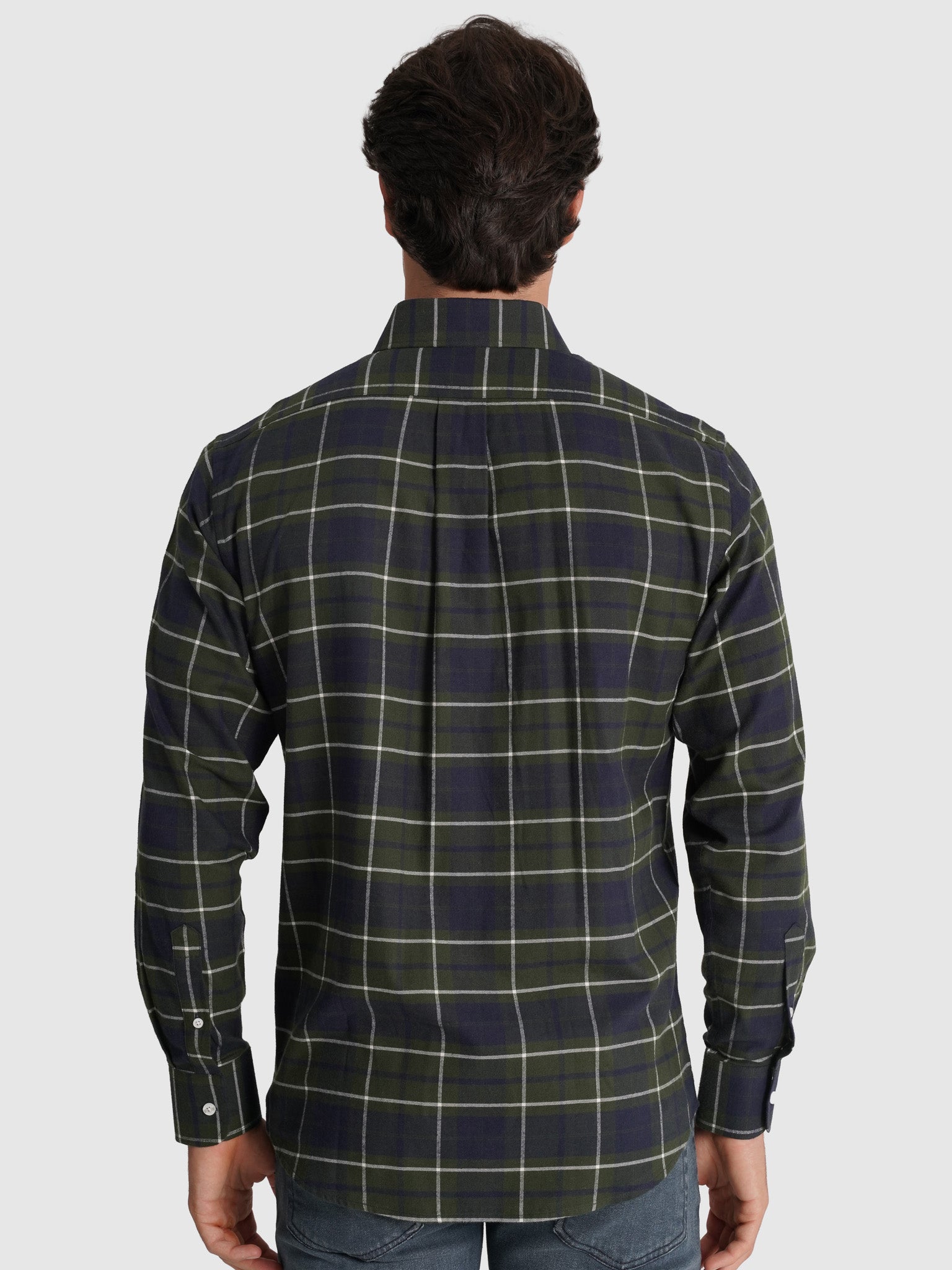 CAMISA FRANELA AZUL MANGA LARGA REGULAR FIT MR. AZUL