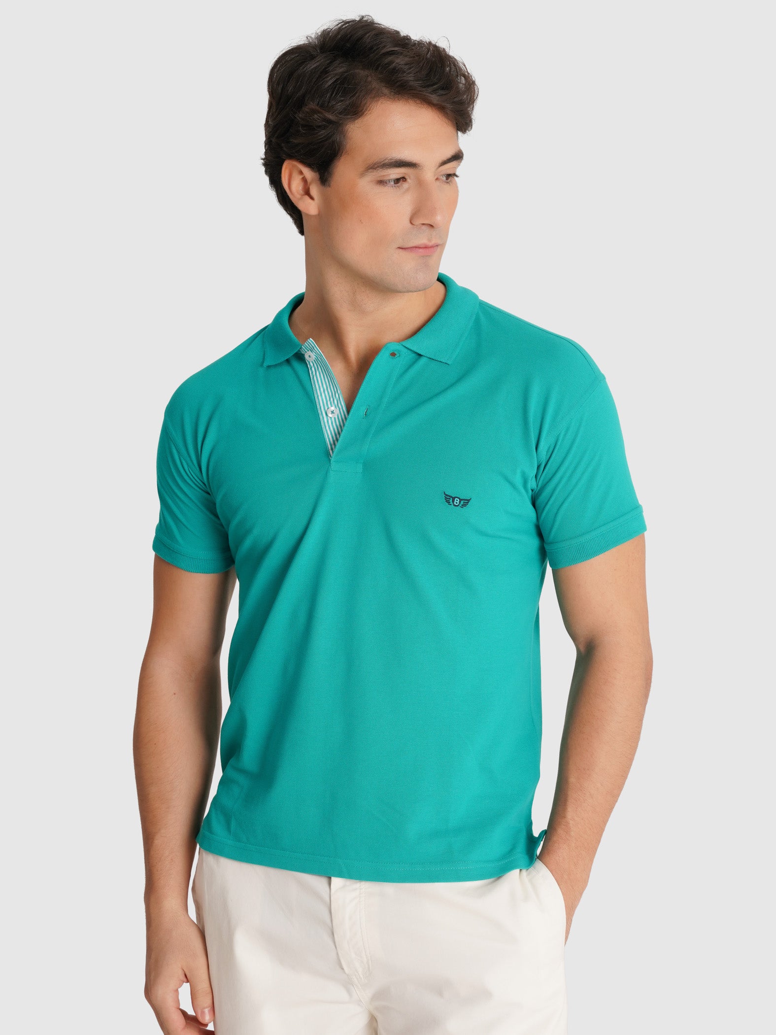 POLO VERDE MANGA CURTA REGULAR FIT MR. BLUE