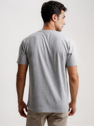 CAMISETA ALGODÓN GRIS MANGA CORTA REGULAR FIT MR. AZUL