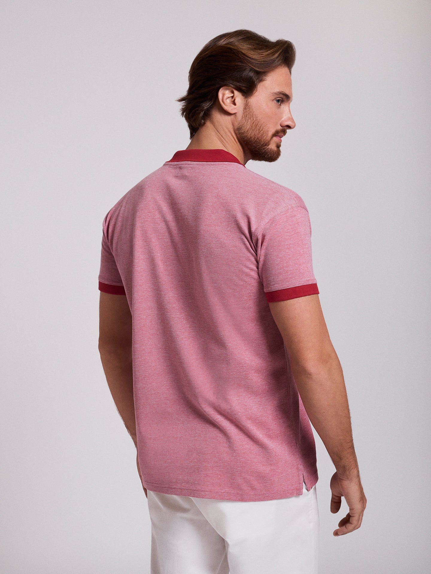 POLO VERMELHO MANGA CURTA REGULAR FIT MR. BLUE