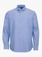 CAMISA ALGODÓN AZUL MANGA LARGA REGULAR FIT MR. AZUL