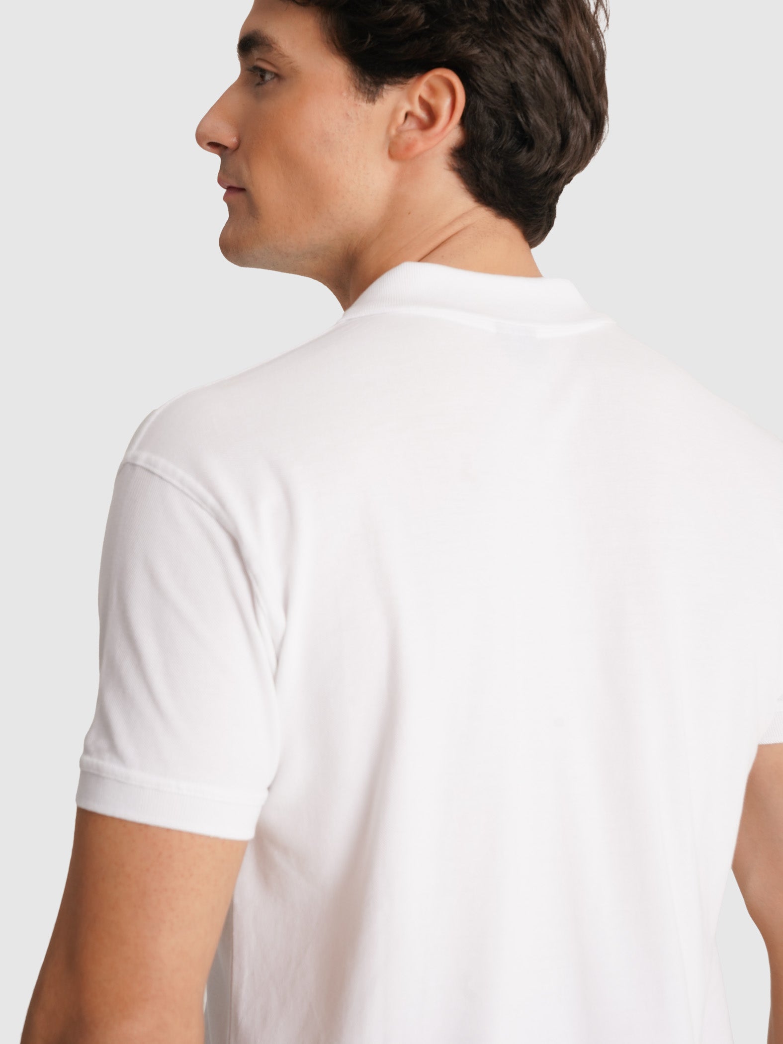 POLO PIQUET BRANCO MANGA CURTA REGULAR FIT MR. BLUE