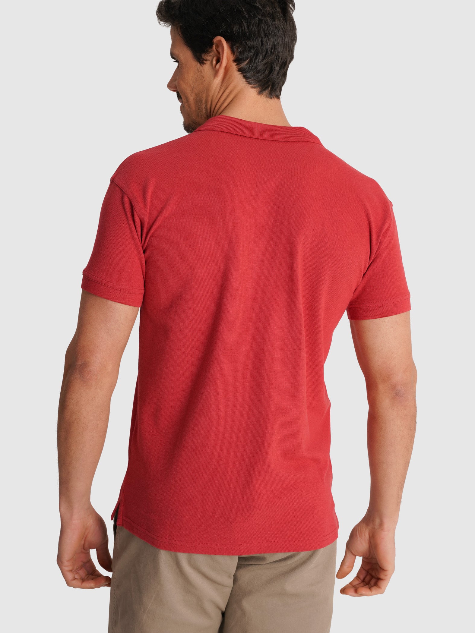 POLO PIQUET VERMELHO MANGA CURTA REGULAR FIT MR. BLUE