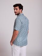 CAMISA LINO VERDE MANGA CORTA REGULAR FIT MR. AZUL