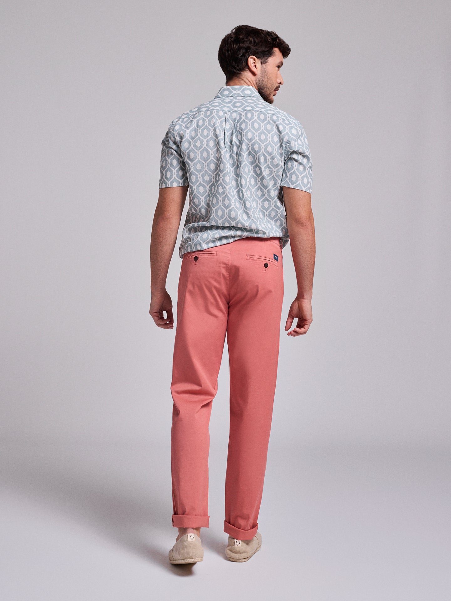 Calça Algodão Rosas Regular Fit Mr. Blue