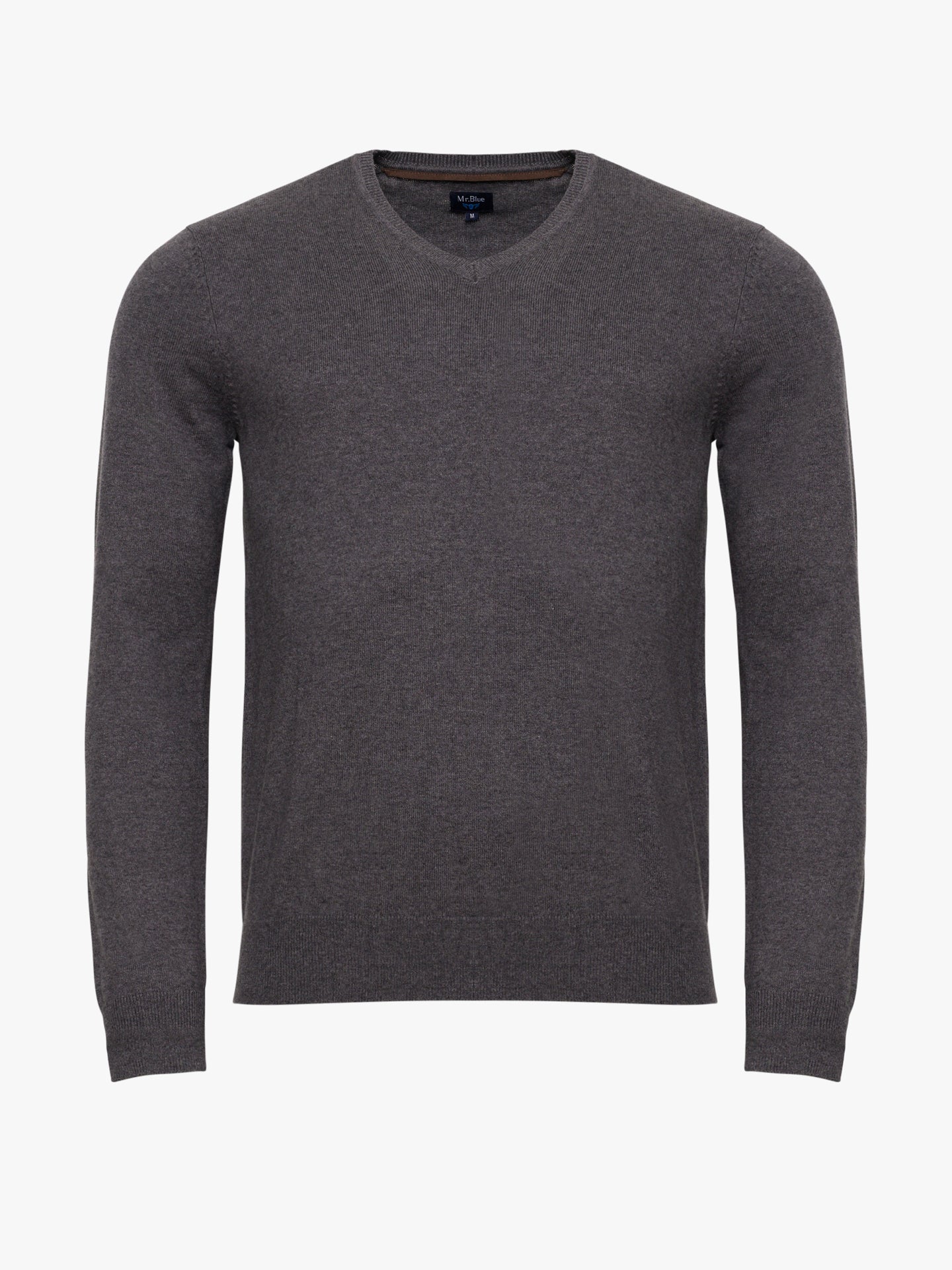 PULLOVER FINO CINZENTO MANGA COMPRIDA REGULAR FIT MR. BLUE