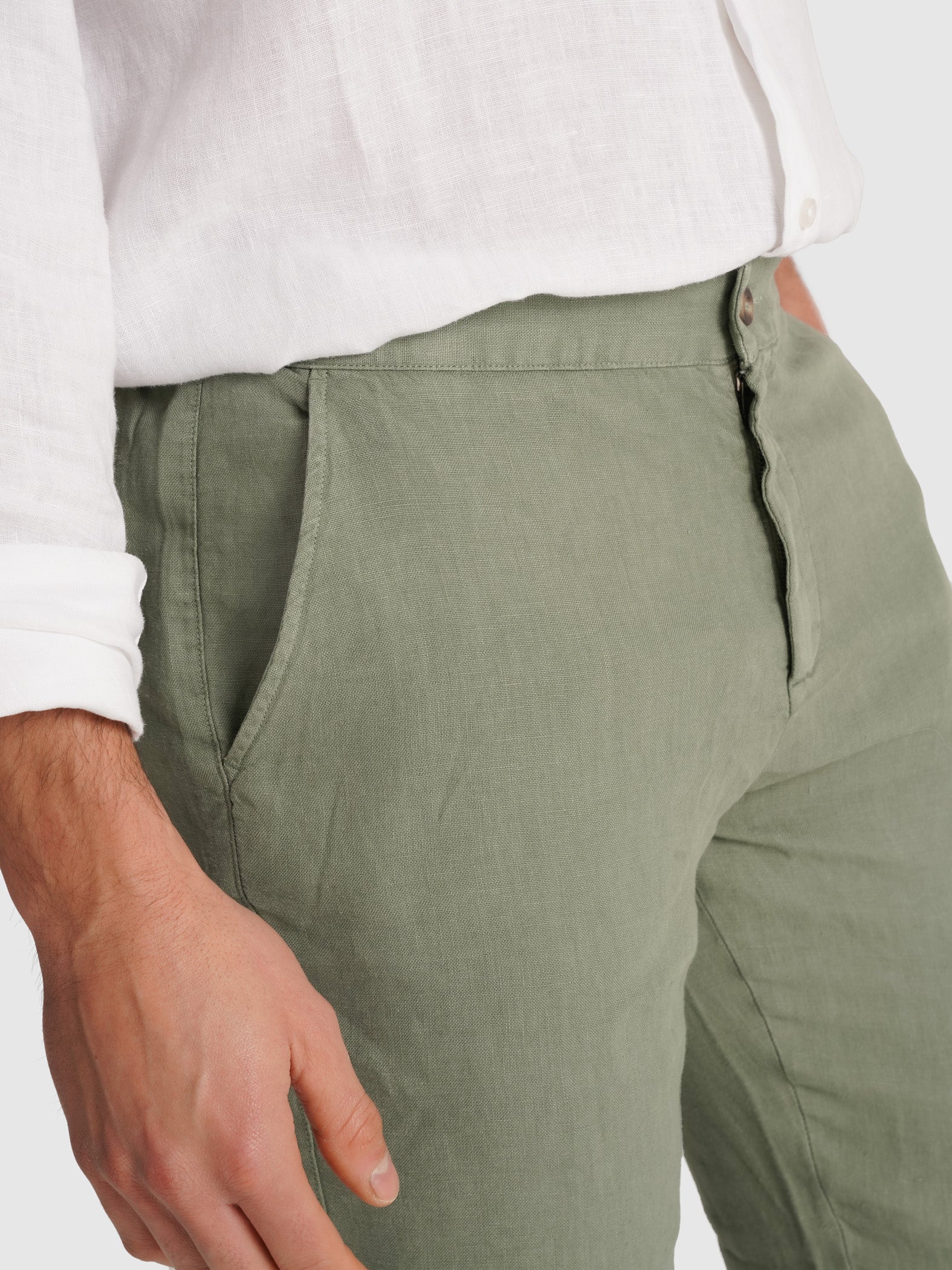 CALÇAS VERDES REGULAR FIT MARK BELLUCCI