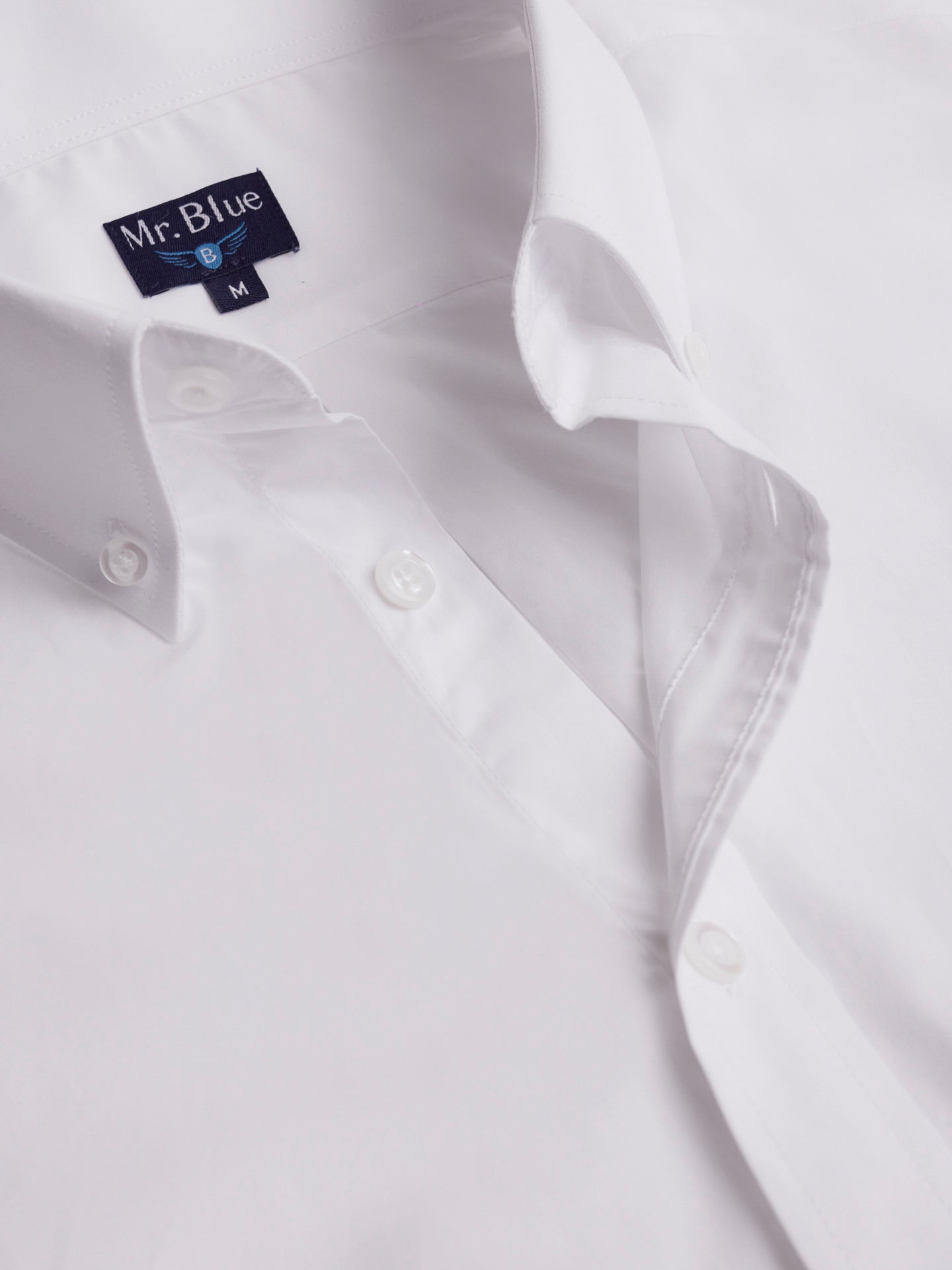 WHITE SLIM FIT MR SHIRT. BLUE
