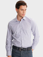 CAMISA MR AZUL SLIM FIT. AZUL