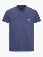 Polo Azul Manga Curta Regular Fit Mr. Blue