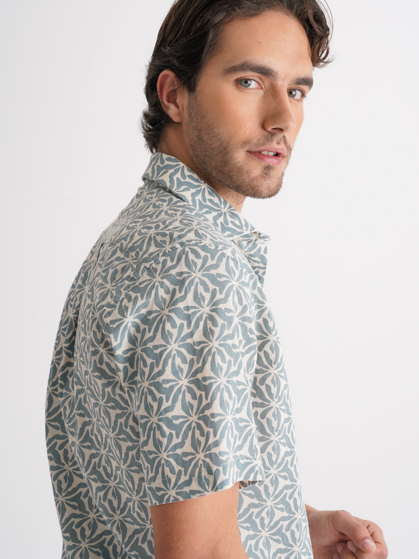 Regular Fit Blue Linen Shirt Mr. Blue