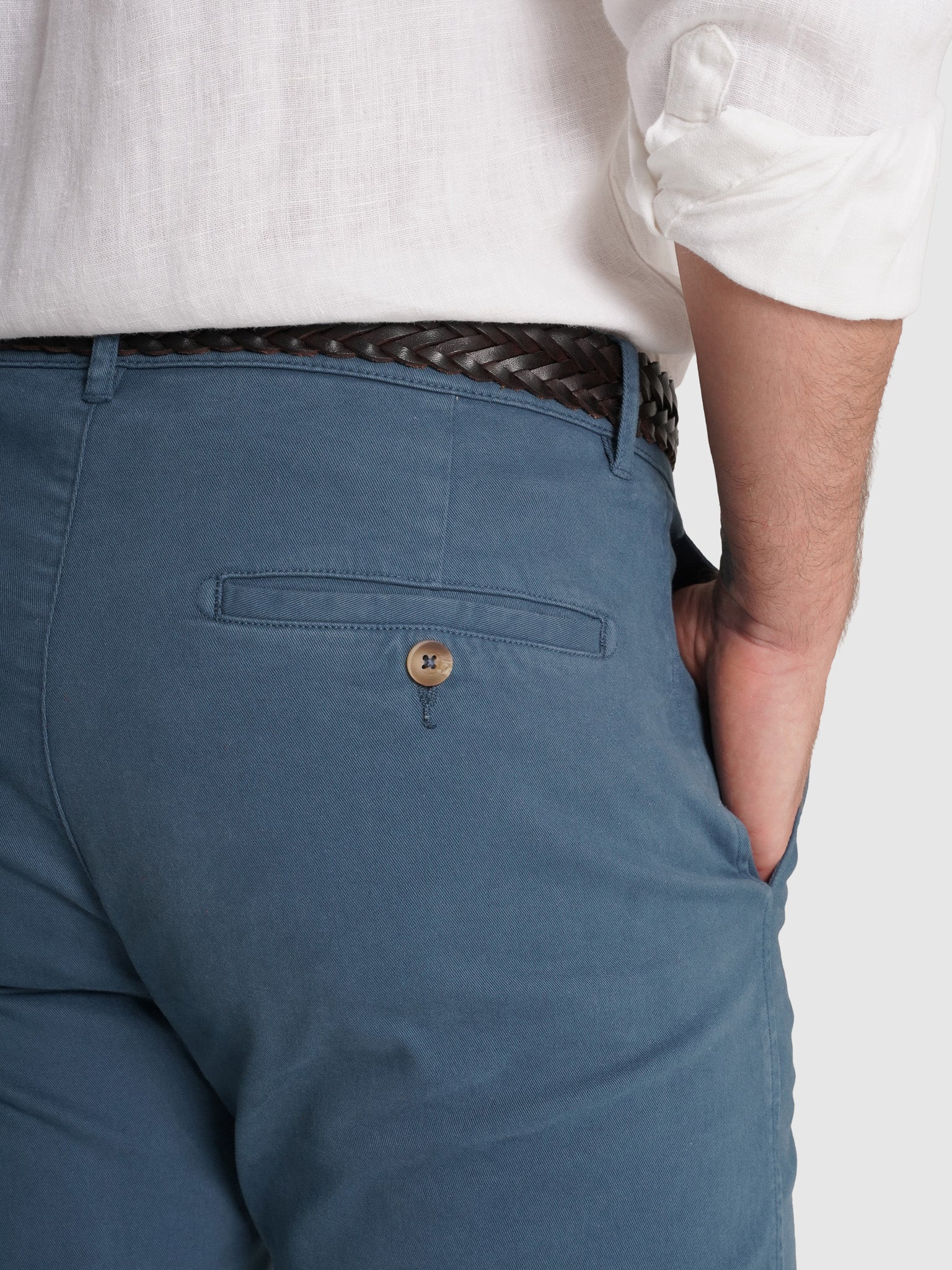 CALÇAS AZUIS REGULAR FIT MARK BELLUCCI