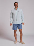 CAMISA LINHO VERDE MANGA COMPRIDA REGULAR FIT MR. BLUE