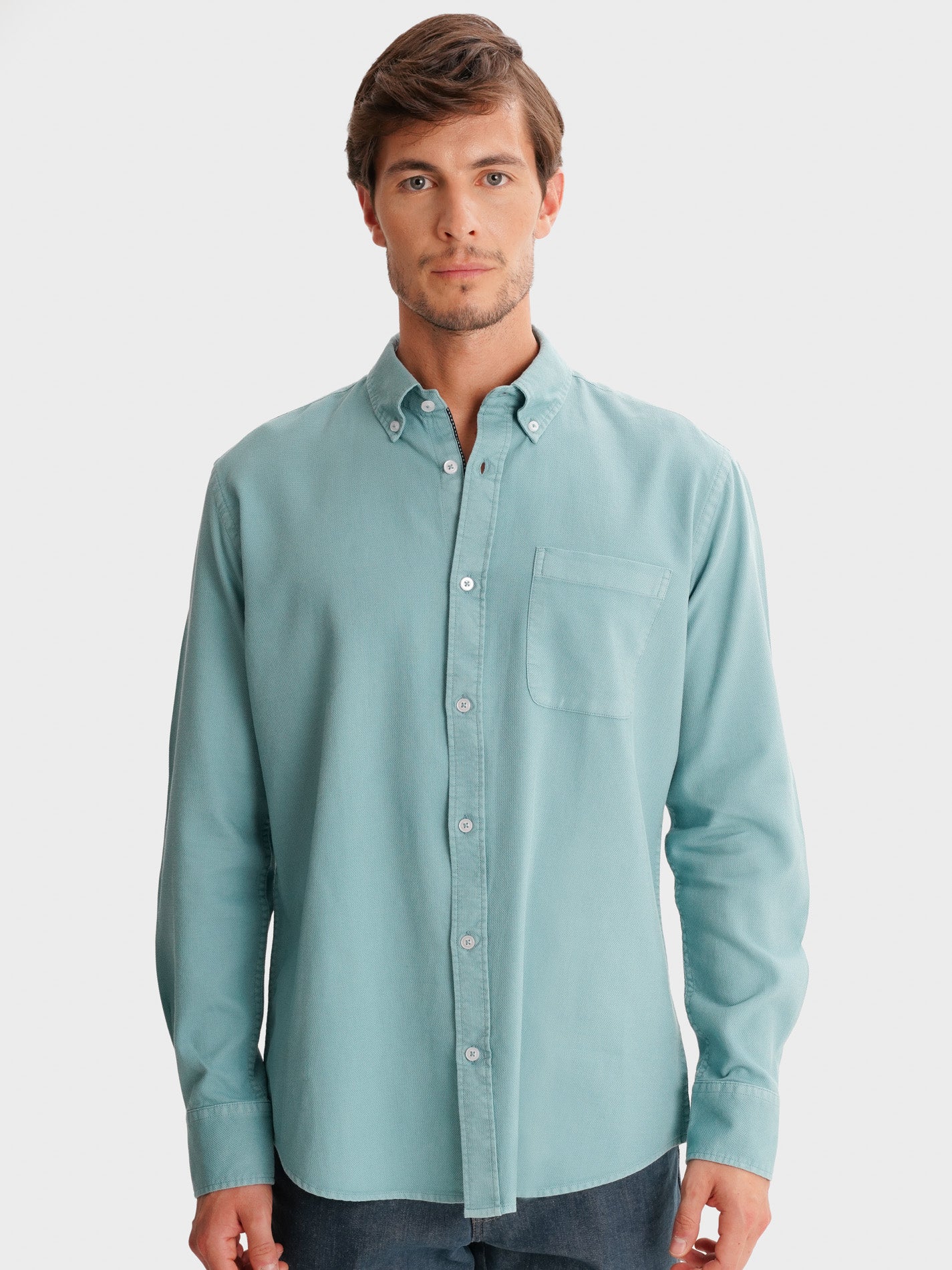 CAMISA MR VERDE REGULAR FIT. AZUL