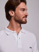 WHITE POLO SHORT SLEEVES REGULAR FIT MR. BLUE