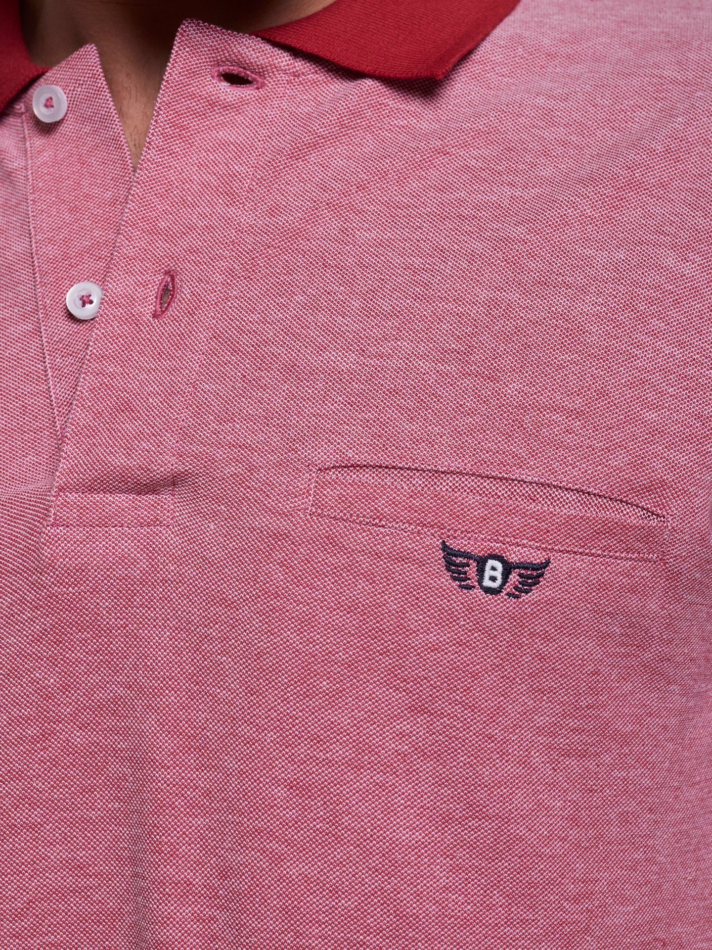 Polo Vermelho Manga Curta Regular Fit Mr. Blue