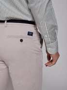 Calça Algodão Cinzentas Regular Fit Mr. Blue