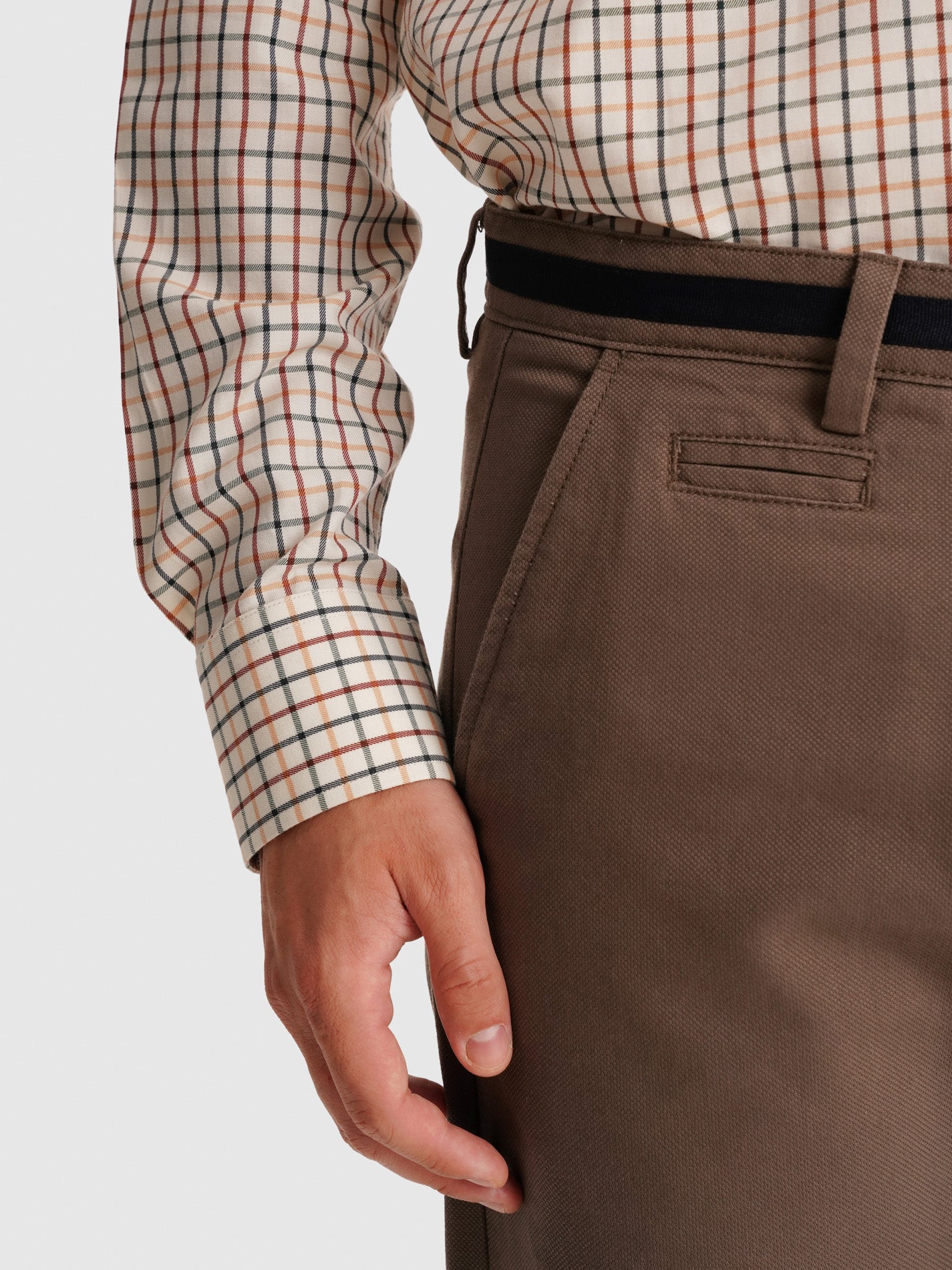 PANTALÓN ESTRUCTURA VERDE SLIM FIT MR. AZUL