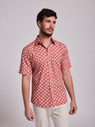 CAMISA ALGODÃO ROSA MANGA CURTA REGULAR FIT MR. BLUE