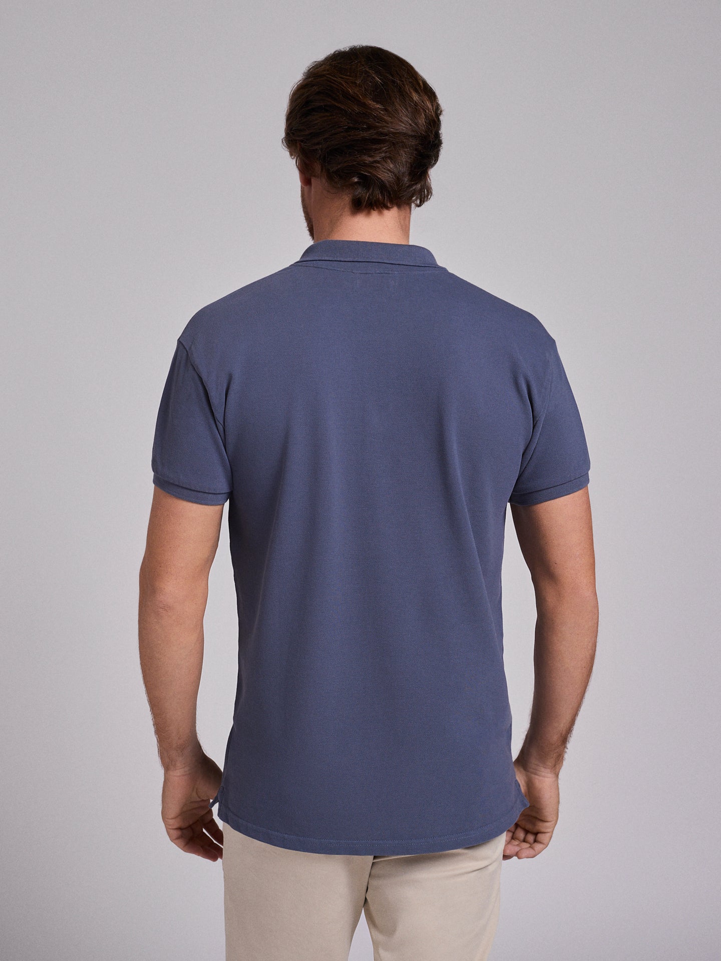 GRAY COTTON POLO SHORT SLEEVES REGULAR FIT MARK BELLUCCI