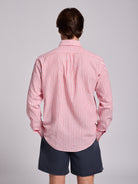 CAMISA LINHO VERMELHA MANGA COMPRIDA REGULAR FIT MR. BLUE