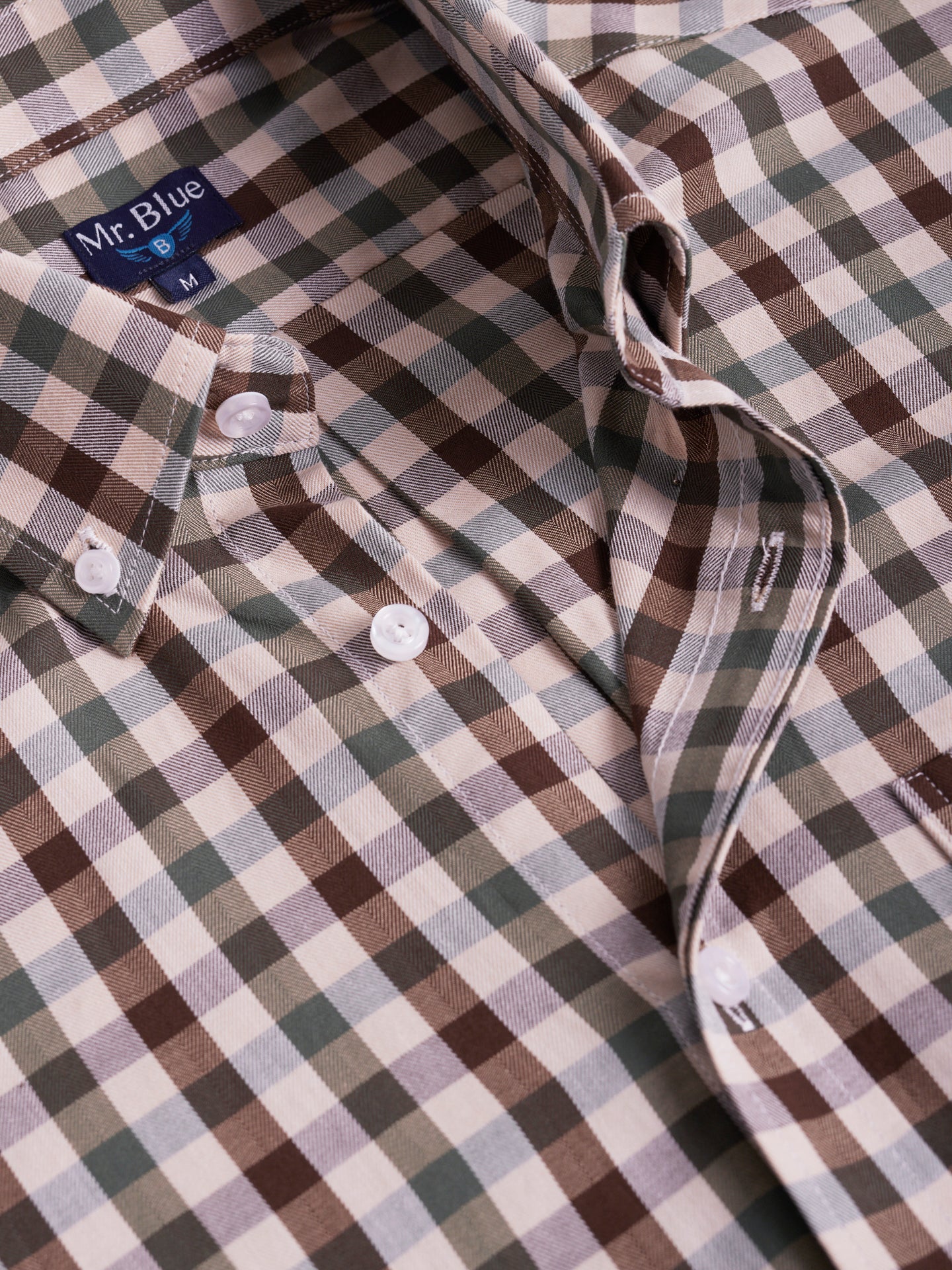 GREEN REGULAR FIT MR SHIRT. BLUE