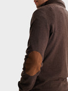 JERSEY FINO MARRÓN CON CODERAS MR REGULAR FIT. AZUL