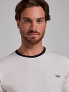CAMISETA DE ALGODÓN BLANCA MANGA CORTA REGULAR FIT MR. AZUL