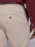 Calça Algodão Beges Regular Fit Mr. Blue