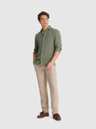 CAMISA VERDE MANGA COMPRIDA TAILORED FIT MARK BELLUCCI