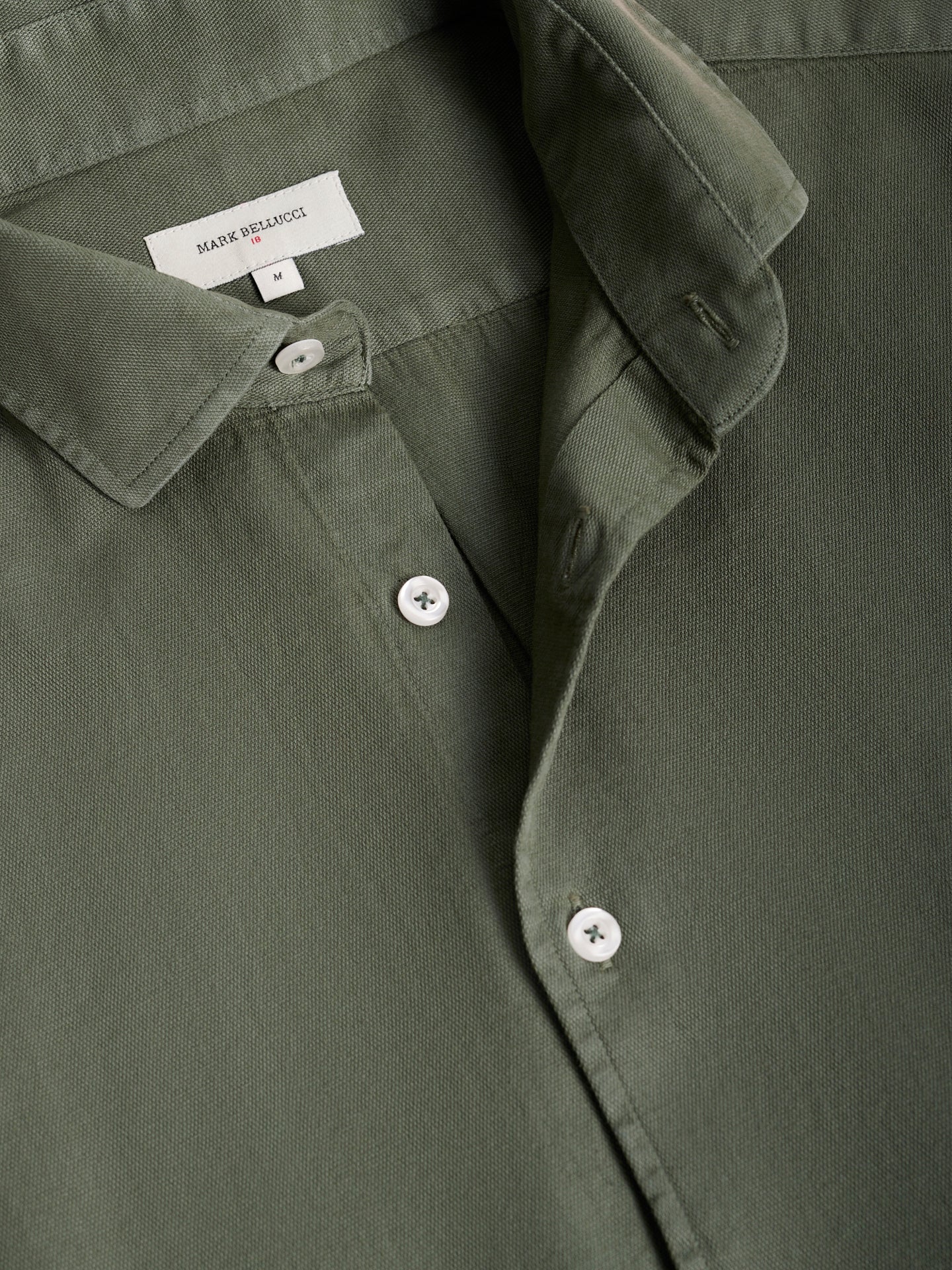 REGULAR FIT LONG SLEEVE GREEN SHIRT MARK BELLUCCI